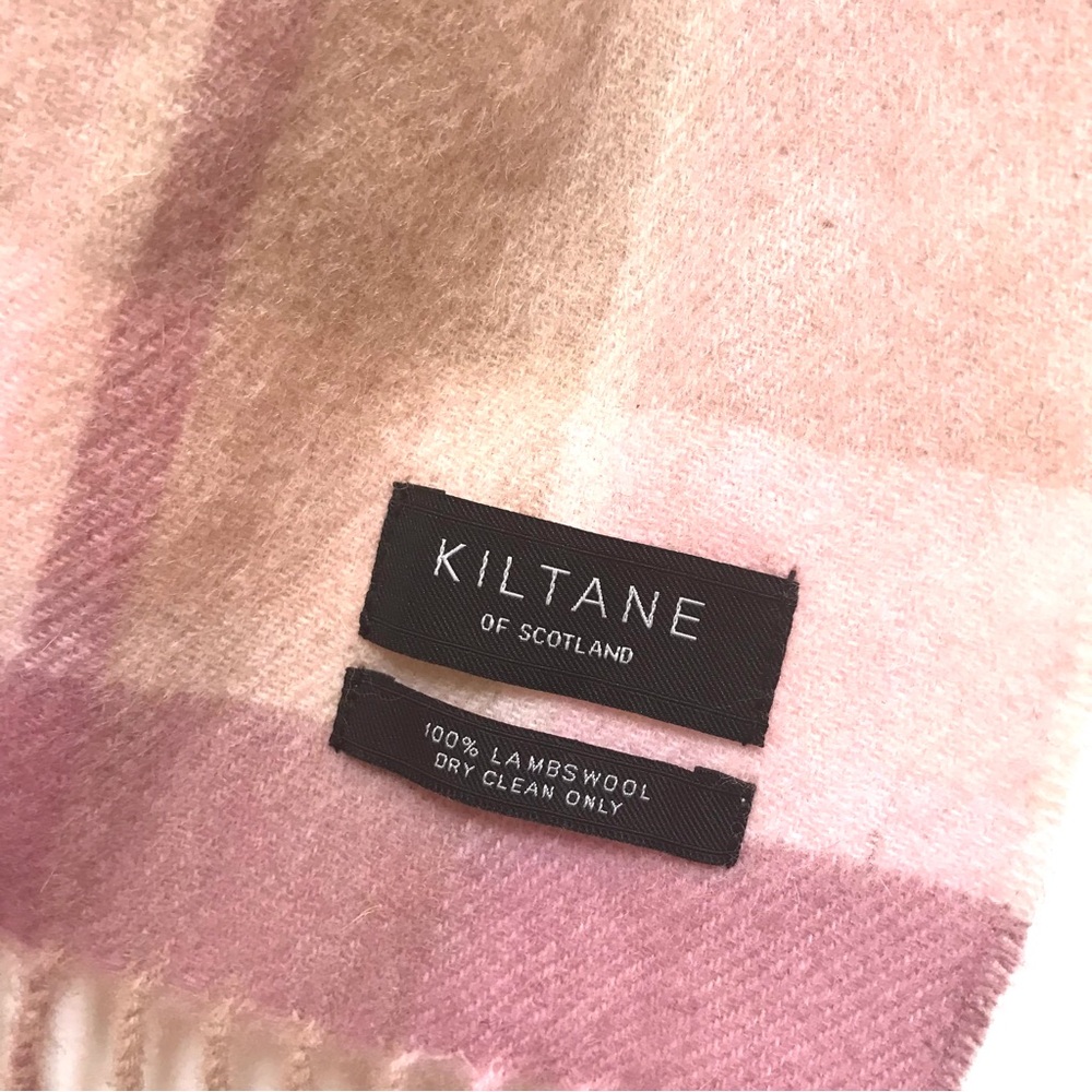 Kiltane Wool Pink Plaid Scarf
